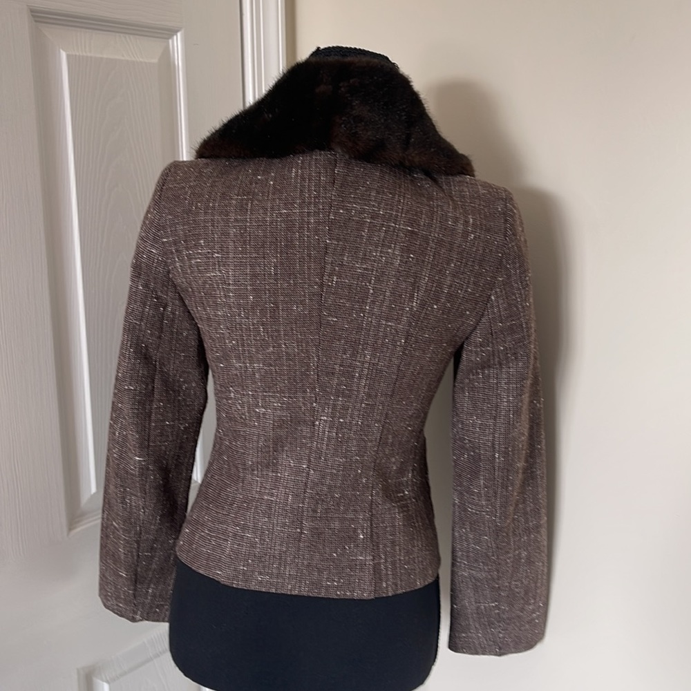 Woman’s Tweed fur blazer - Picture 2 of 3